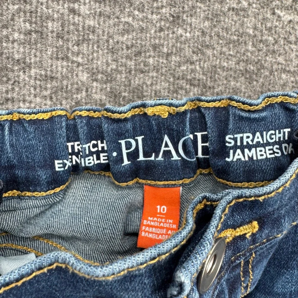 The Children's Place unisex Straight Leg Jeans Medium‎ Wash Blue Size 10 Stretch